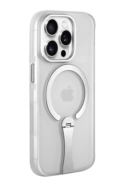 iPhone 15 Pro Max HBC-354 Kunlun Standlı Magsafe Kapak Kılıf - Şeffaf