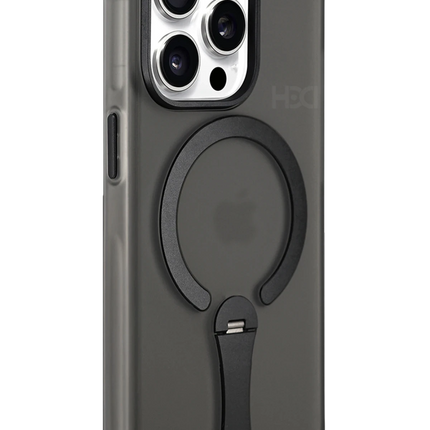 iPhone 15 Pro Max HBC-354 Kunlun Standlı Magsafe Kapak Kılıf - Siyah