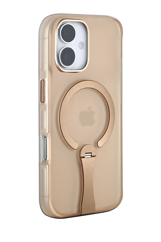 iPhone 16 HBC-354 Kunlun Standlı Magsafe Kapak Kılıf - Çöl Titanyum