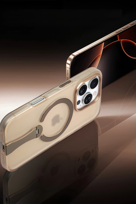 iPhone 16 HBC-354 Kunlun Standlı Magsafe Kapak Kılıf - Şeffaf 6