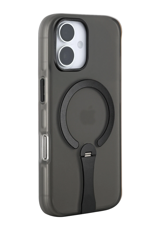 iPhone 16 HBC-354 Kunlun Standlı Magsafe Kapak Kılıf - Siyah