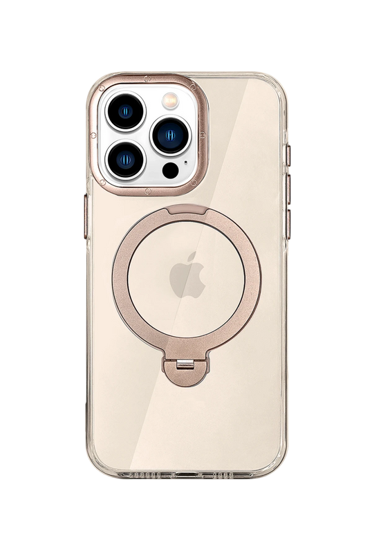 iPhone 16 Pro Max HBC-338 Andes Magsafe Standlı Kapak Kılıf - Gold 7