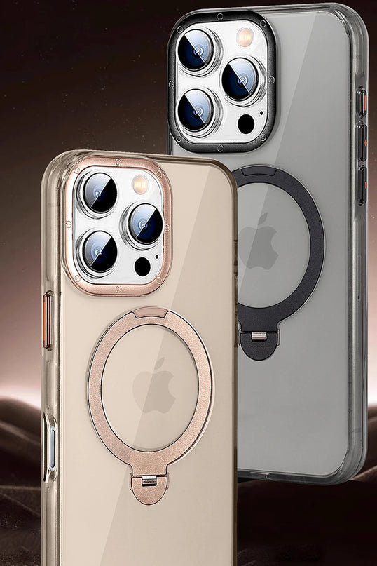iPhone 16 Pro Max HBC-338 Andes Magsafe Standlı Kapak Kılıf - Gold 2