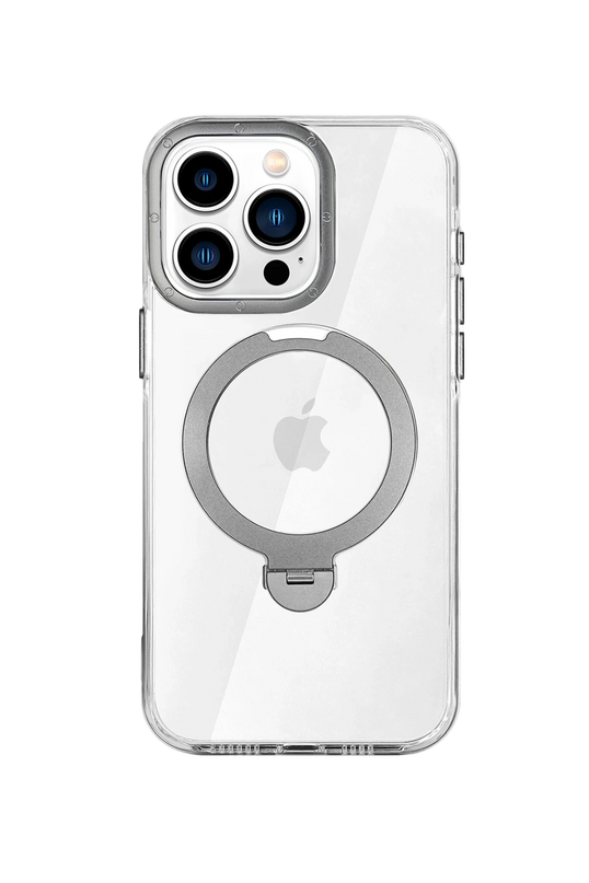 iPhone 16 Pro Max HBC-338 Andes Magsafe Standlı Kapak Kılıf - Gri 2