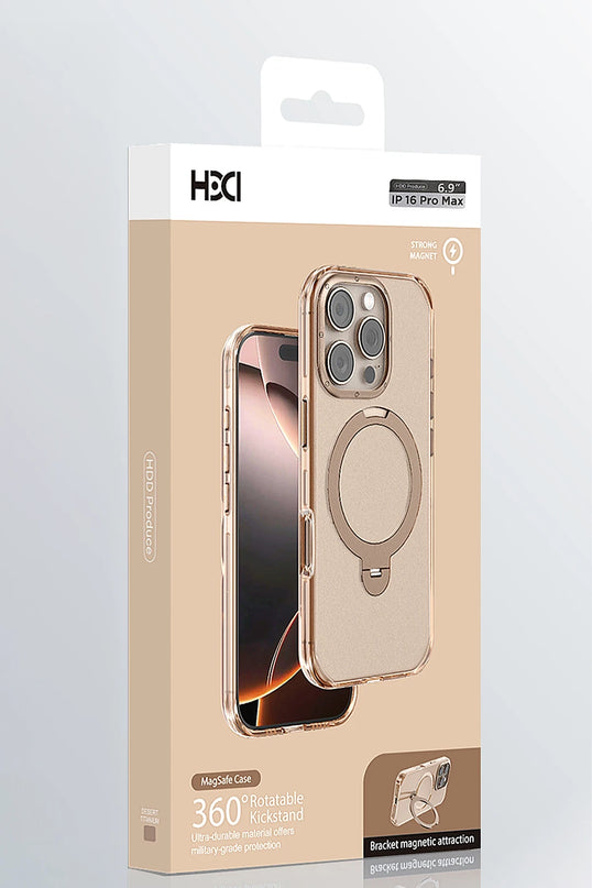iPhone 16 Pro Max HBC-338 Andes Magsafe Standlı Kapak Kılıf - Gri 7