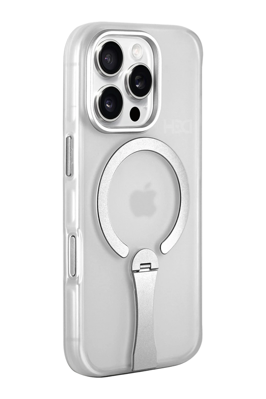 iPhone 16 Pro Max HBC-354 Kunlun Standlı Magsafe Kapak Kılıf - Şeffaf