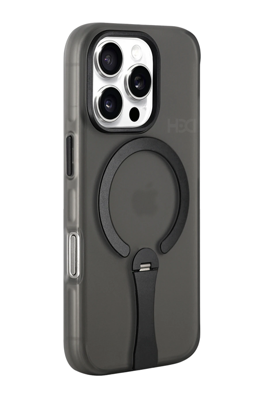 iPhone 16 Pro Max HBC-354 Kunlun Standlı Magsafe Kapak Kılıf - Siyah