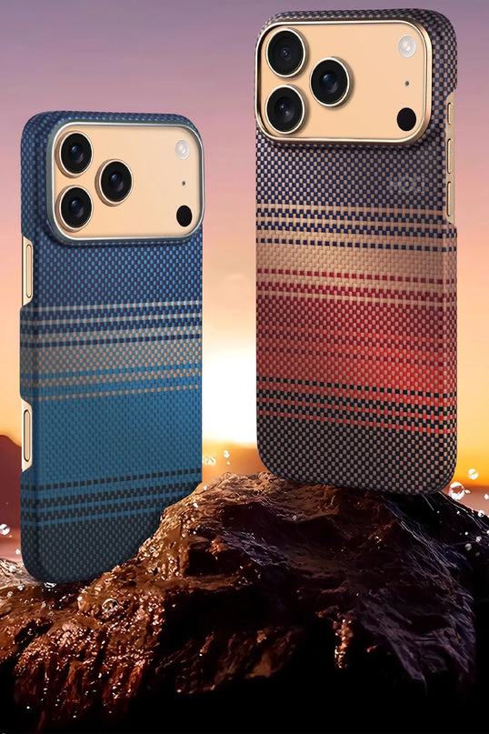 iPhone 17 Pro Max/18 Pro Max HBC-350 Ruaha Kevlar Magsafe Kapak Kılıf - Gün Batımı 4