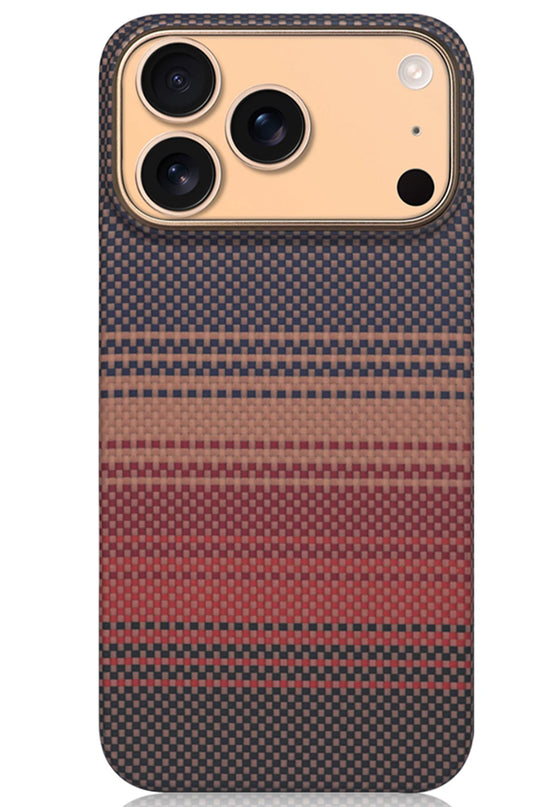 iPhone 17 Pro Max/18 Pro Max HBC-350 Ruaha Kevlar Magsafe Kapak Kılıf - Gün Batımı 3
