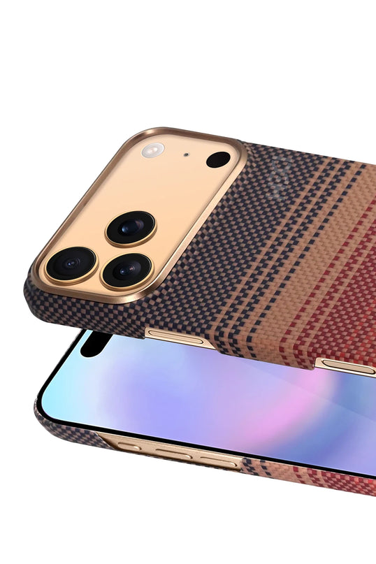 iPhone 17 Pro Max/18 Pro Max HBC-350 Ruaha Kevlar Magsafe Kapak Kılıf - Gün Batımı 2