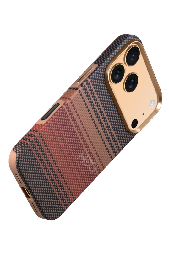 iPhone 17 Pro Max/18 Pro Max HBC-377 Kevlar Slim Magsafe Kapak Kılıf - Gün Batımı 3