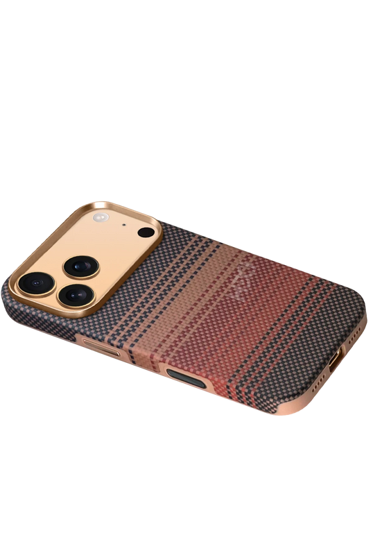 iPhone 17 Pro Max/18 Pro Max HBC-377 Kevlar Slim Magsafe Kapak Kılıf - Gün Batımı 4