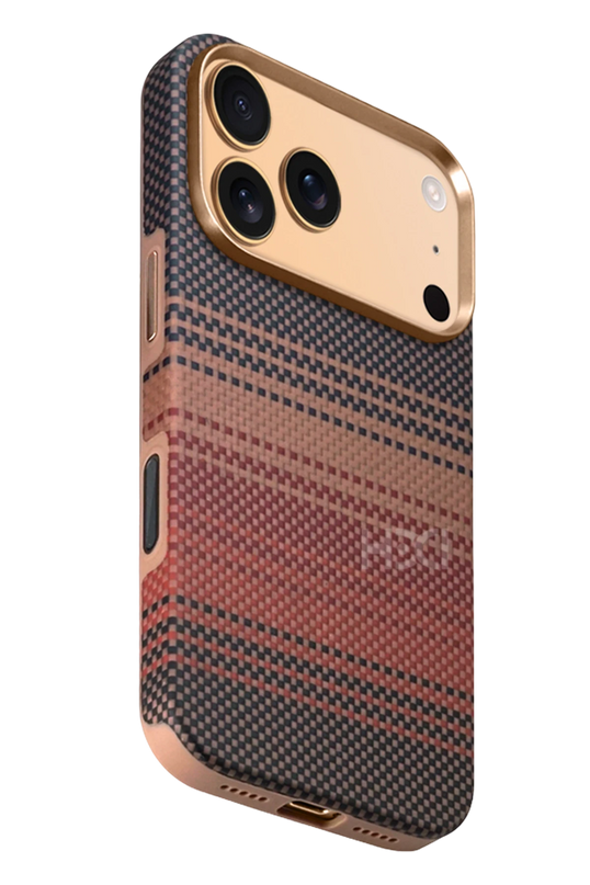 iPhone 17 Pro Max/18 Pro Max HBC-377 Kevlar Slim Magsafe Kapak Kılıf - Gün Batımı 2