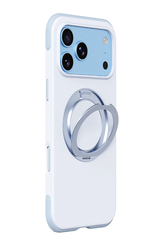 iPhone 18 Pro/17 Pro HBC-476 Upsal Standlı Magsafe Kapak Kılıf - Açık Mavi 3