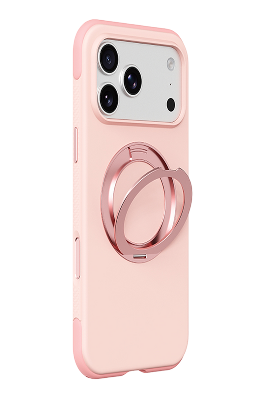 iPhone 18 Pro/17 Pro HBC-476 Upsal Standlı Magsafe Kapak Kılıf - Pembe 3