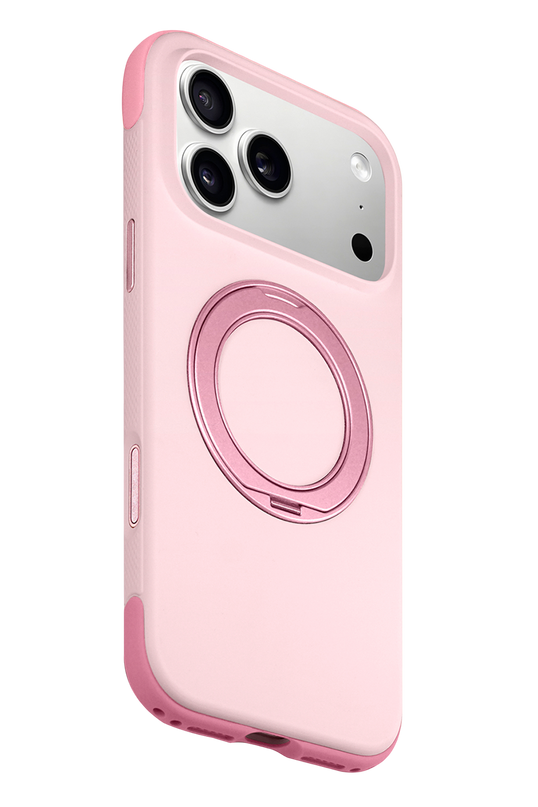 iPhone 18 Pro Max/17 Pro Max HBC-476 Upsal Standlı Magsafe Kapak Kılıf - Pembe 2