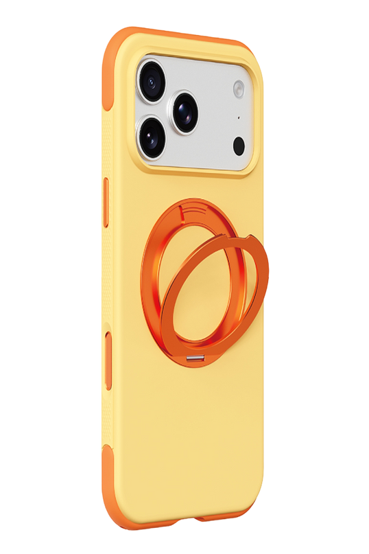 iPhone 18 Pro Max/17 Pro Max HBC-476 Upsal Standlı Magsafe Kapak Kılıf - Sarı 3