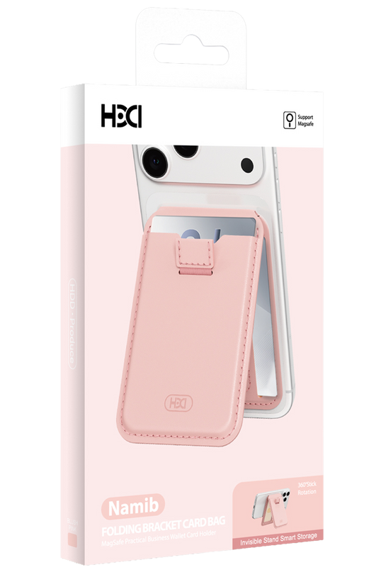 HS-020 Namib Stand Özellikli Magsafe Kartlık - Pembe 4