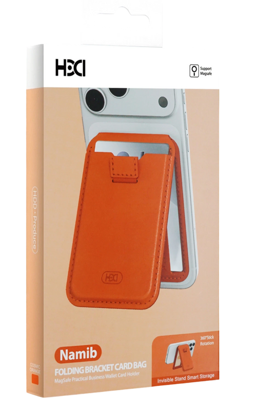 HS-020 Namib Stand Özellikli Magsafe Kartlık - Turuncu 8