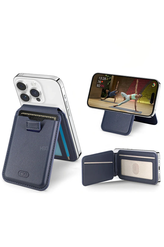 HS-020 Namib Stand Özellikli MagSafe Cüzdan - Turuncu 3