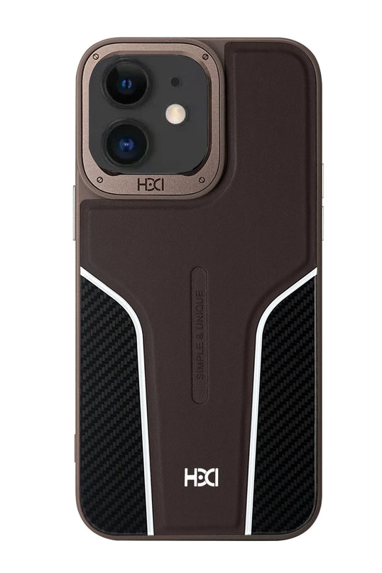 iPhone 11 HBC-264 Lambor Karbon Fiber Sport Kapak Kılıf - Titan Gri