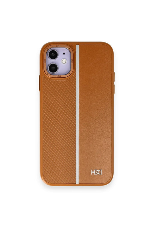 iPhone 11 HBC-155 Lizbon Kapak Kılıf - Kahverengi