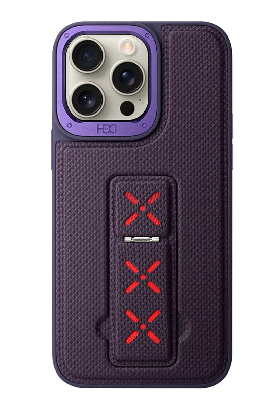 iPhone 14 Pro Max HBC-248 Lima Standlı Kapak Kılıf - Derin Mor