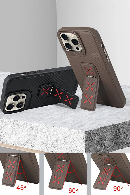 iPhone 14 Pro Max HBC-248 Lima Standlı Kapak Kılıf - Siyah 2