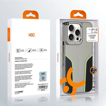 iPhone 14 Pro Max HBC-264 Lambor Karbon Fiber Sport Kapak Kılıf - Lacivert 7
