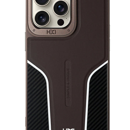 iPhone 14 Pro Max HBC-264 Lambor Karbon Fiber Sport Kapak Kılıf - Titan Gri