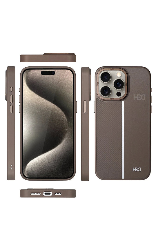 iPhone 14 Pro Max HBC-155 Lizbon Kapak Kılıf - Gri 2
