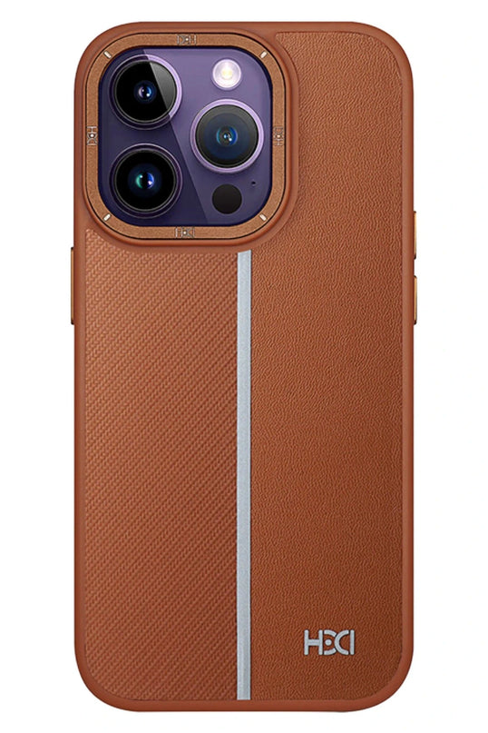 iPhone 14 Pro Max HBC-155 Lizbon Kapak Kılıf - Kahverengi