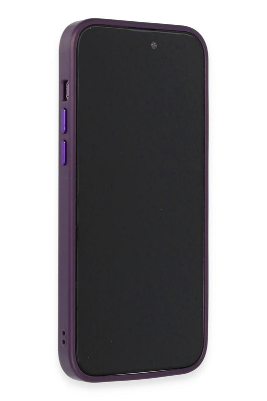 iPhone 14 Pro Max HBC-160 Almera Taşlı Kapak Kılıf - Derin Mor 3
