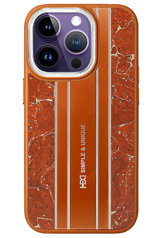 iPhone 14 Pro Max HBC-188 Astra Kapak Kılıf - Kahverengi