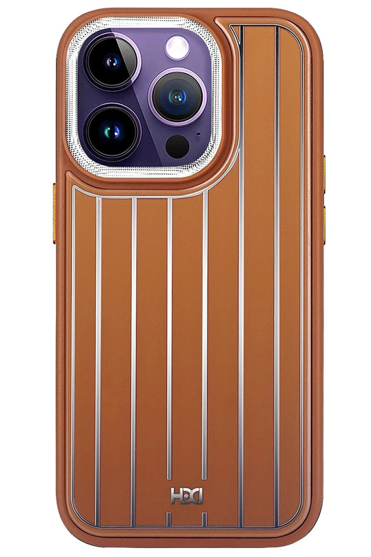 iPhone 14 Pro Max HBC-190 Kolaj Kapak Kılıf - Kahverengi