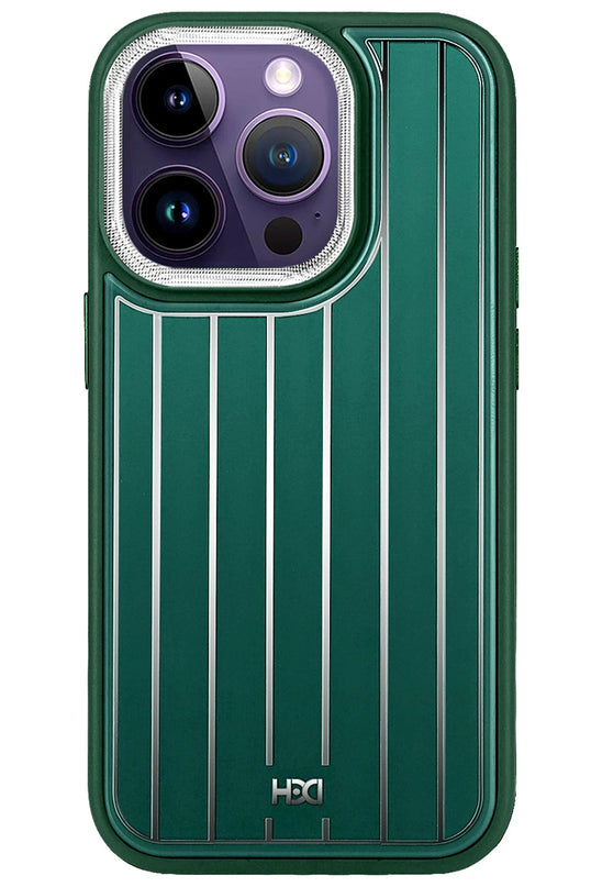 iPhone 14 Pro Max HBC-190 Kolaj Kapak Kılıf - Koyu Yeşil