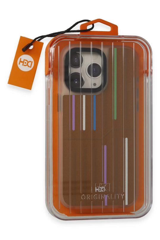 iPhone 14 Pro Max HBC-221 Roma Kapak Kılıf - Kahverengi 2