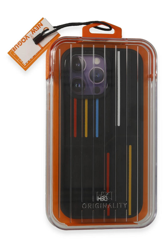 iPhone 14 Pro Max HBC-221 Roma Kapak Kılıf - Siyah 2