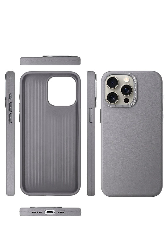 iPhone 15 Pro Max HBC-255 Viyana Kapak Kılıf - Titan Gri 2