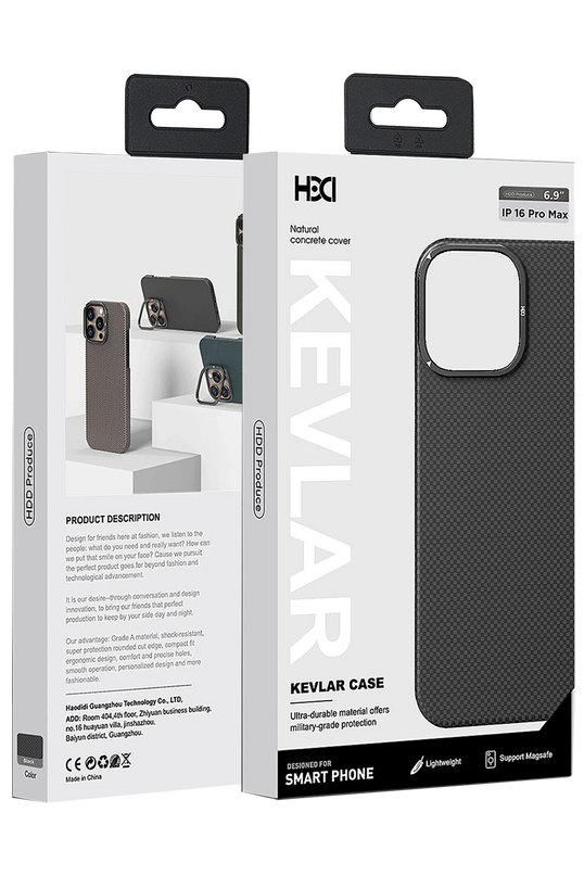 iPhone 16 Pro Max Blaze 1000D Kevlar Magsafe Kılıf - Siyah 8
