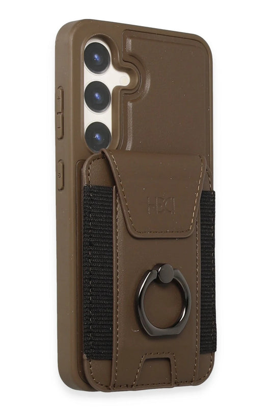 Samsung Galaxy S24 HBC-228 Havana Magnet Kartvizitli Kapak Kılıf - Titan Gri