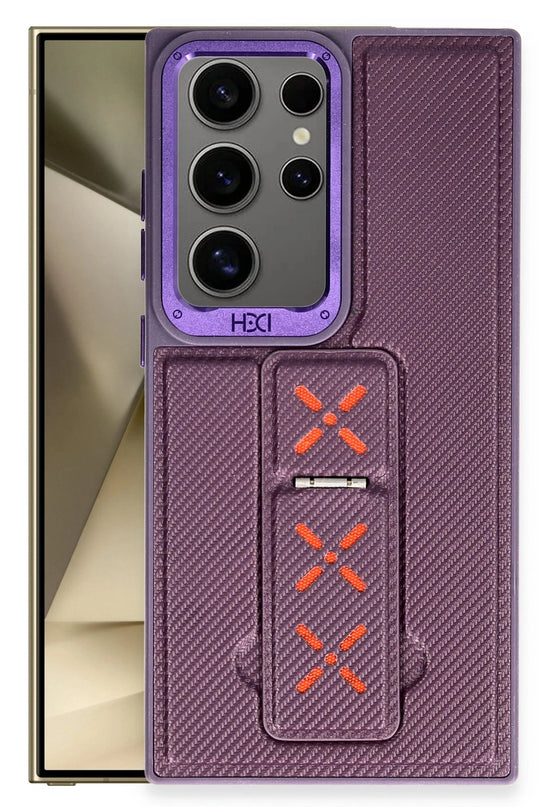 Samsung Galaxy S24 Ultra HBC-248 Lima Standlı Kapak Kılıf - Derin Mor