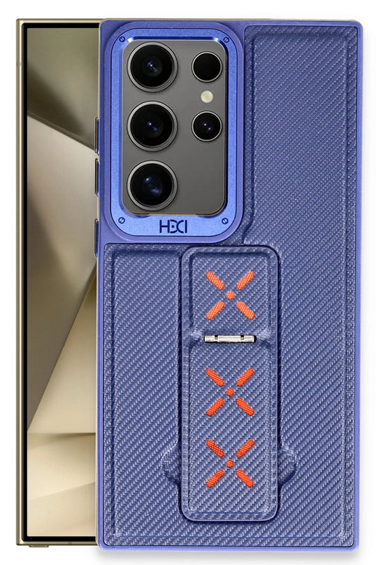 Samsung Galaxy S24 Ultra HBC-248 Lima Standlı Kapak Kılıf - Lacivert