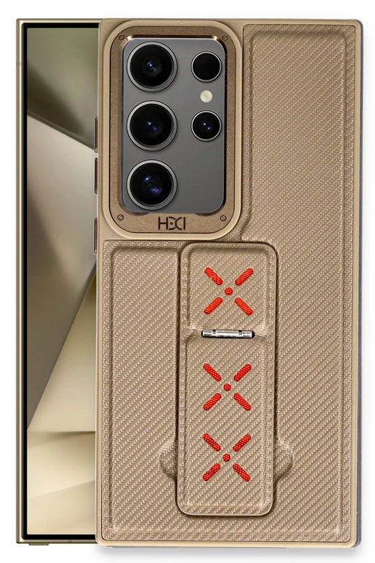 Samsung Galaxy S24 Ultra HBC-248 Lima Standlı Kapak Kılıf - Titan Gri