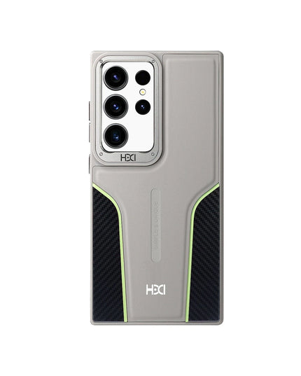 Samsung Galaxy S24 Ultra HBC-264 Lambor Karbon Fiber Sport Kapak Kılıf - Natural Grey