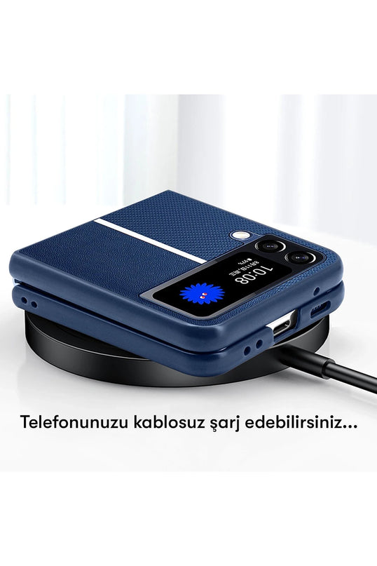 Samsung Galaxy Z Flip 4 HBC-155 Lizbon Kapak Kılıf - Derin Mor 2