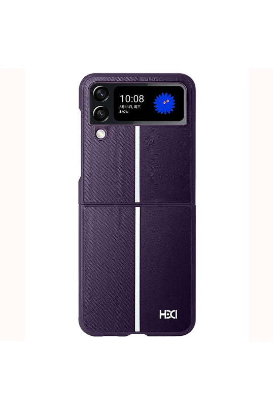 Samsung Galaxy Z Flip 4 HBC-155 Lizbon Kapak Kılıf - Derin Mor