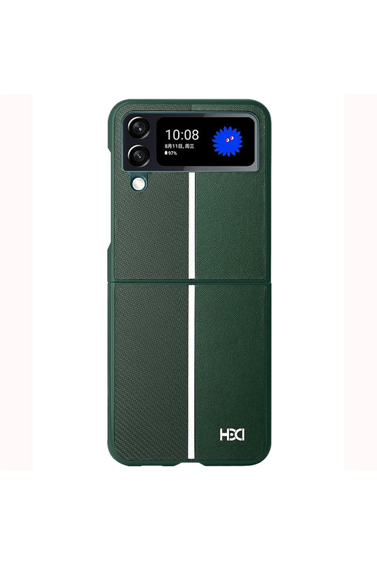 Samsung Galaxy Z Flip 4 HBC-155 Lizbon Kapak Kılıf - Koyu Yeşil