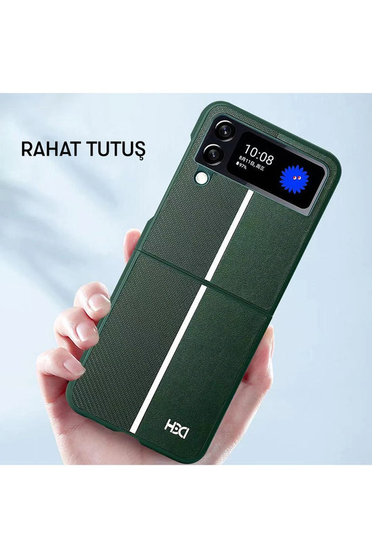 Samsung Galaxy Z Flip 4 HBC-155 Lizbon Kapak Kılıf - Lacivert 4