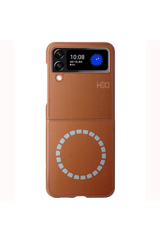 Samsung Galaxy Z Flip 4 HBC-156 Forum Magneticsafe Kapak Kılıf - Kahverengi